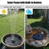 Solar Water Fountain with Automatic Portable Wireless Sprinkler Floating Pump for Outdoor Garden, Ponds, Home, and Patios (Renewed)