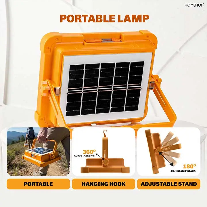 Solar Portable 100W Rechargeable Led Light For Home, Garden, Outdoor And Indoor
