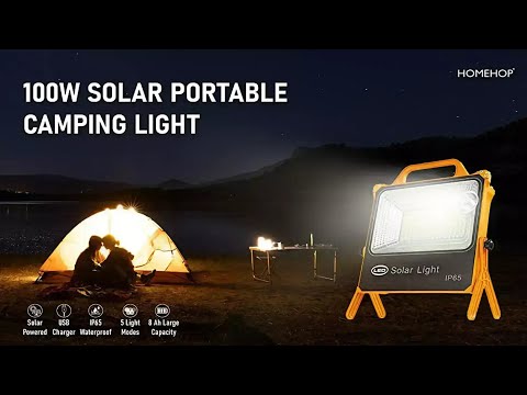 Solar Emergency Rechargeable Portable Flood Lights For Home Outdoor Garden Waterproof Camping Lamp