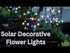 Solar Flower Decoration for Home, Parties, and Garden Nights with LED Lights (Warm Colour)(Renewed)