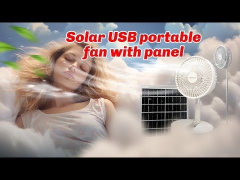 Solar USB Portable Fan With Panel