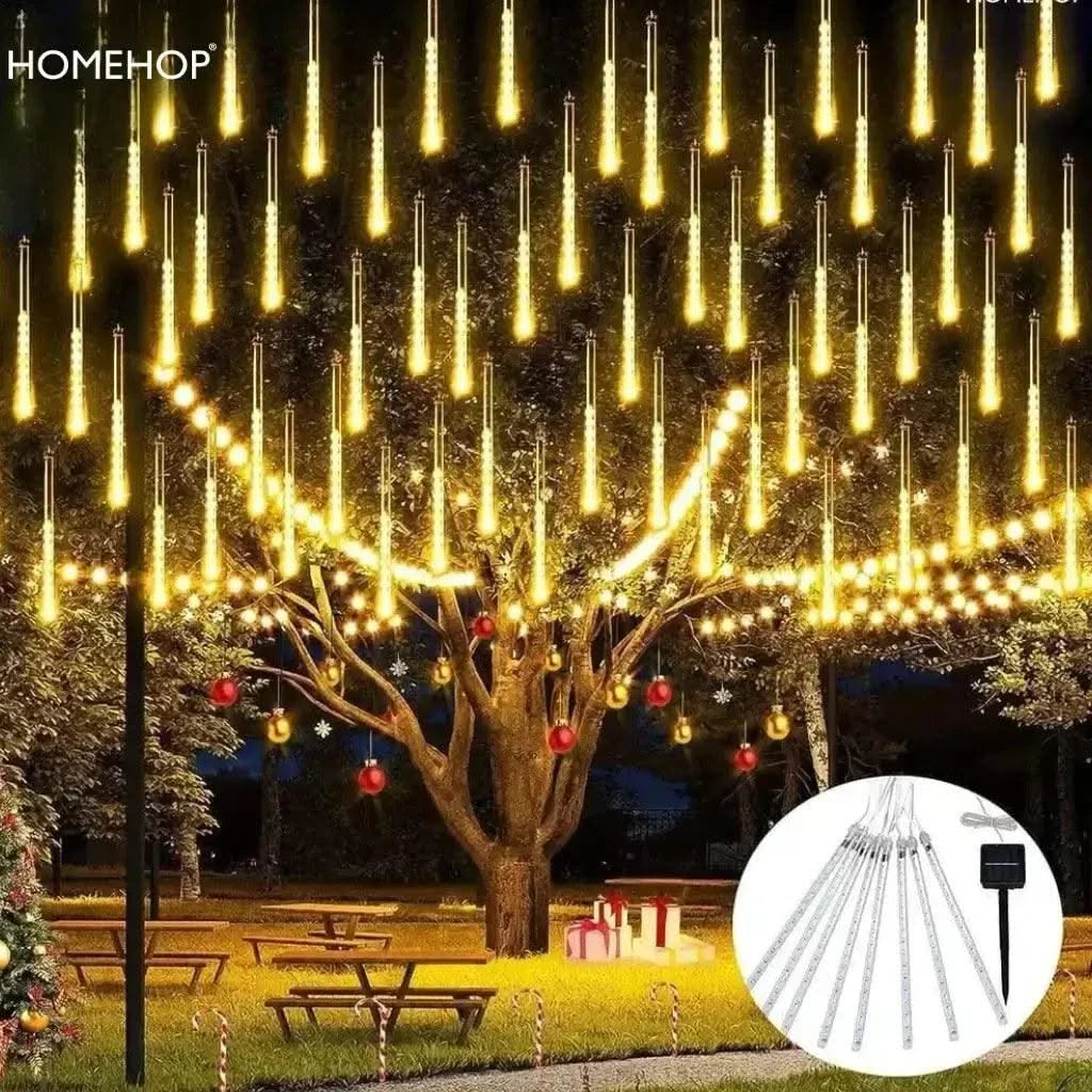 Solar Led Decorative Fairy Lights Waterproof Tree Hanging Tube Lamp For Home, Outdoor (Warm)(Refurbished) - HOMEHOP®