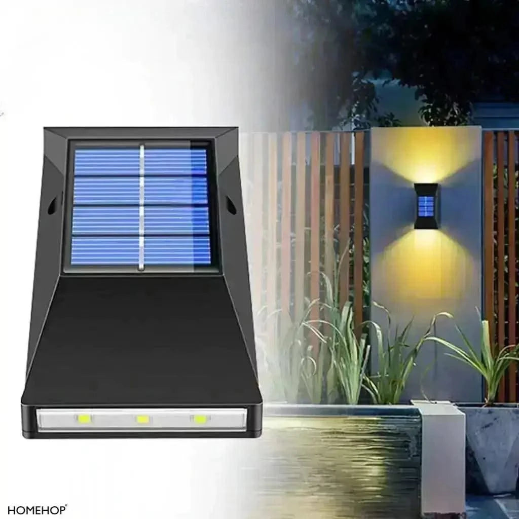 Solar LED Exterior Wall Lamp Waterproof For Garden, Balcony, Home, Patio, Terrace (Warm light)(Refurbished) - HOMEHOP®