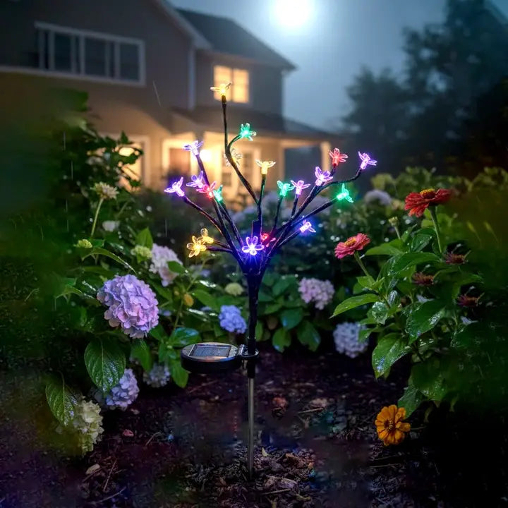 solar flower decoration for home and outdoor