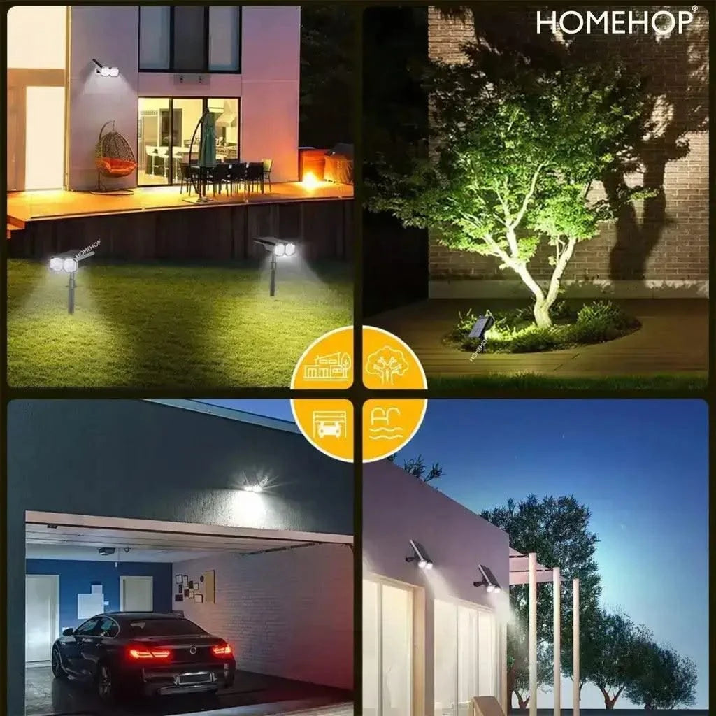 Solar Focus Light LED Decoration Lamp For Outdoor , Garden , Lawn , Patio (Cool/Warm, Waterproof ) - HOMEHOP®