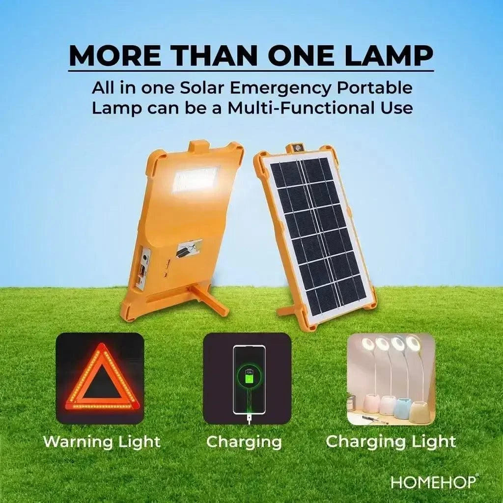 Solar Lanterns Emergency Portable Camping Lamp For Outdoor, Indoor, Garden Waterproof With Mobile Charging - HOMEHOP®