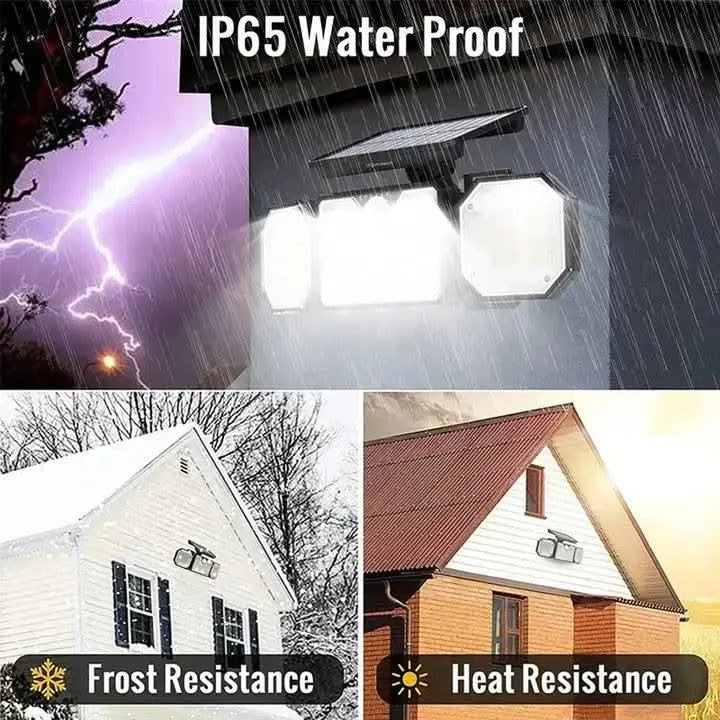 Solar Lights With Motion Sensor Outdoor Waterproof LED Wall Light For Home Security (Cool White) - HOMEHOP®