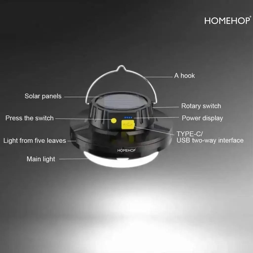 Solar Lamp Outdoor Wall Hanging LED Emergency Lights For Home, Garden (Waterproof, Cool White) - HOMEHOP®