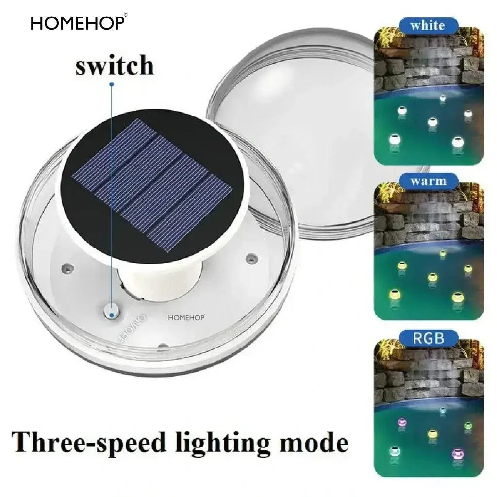 Solar Outdoor LED Waterproof Swimming Pool Floating Color Changing Decoration Lamps (Multi color) - HOMEHOP®