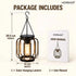 Outdoor Solar Hanging Light Waterproof Decorative Lamp for Garden, Balcony, Patio and Yard (Warm)