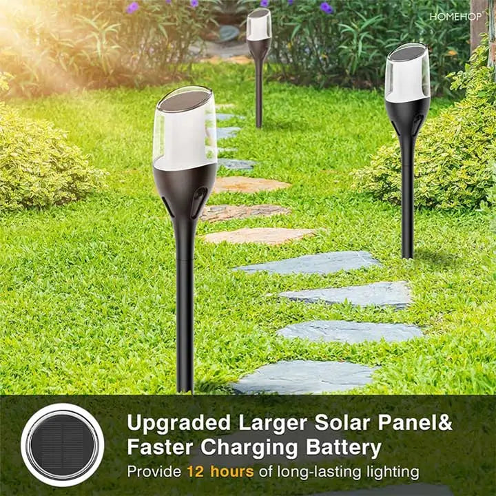 Solar Flickering LED Flame Lights Outdoor Garden Light Waterproof Portable Landscape Decoration Lamp