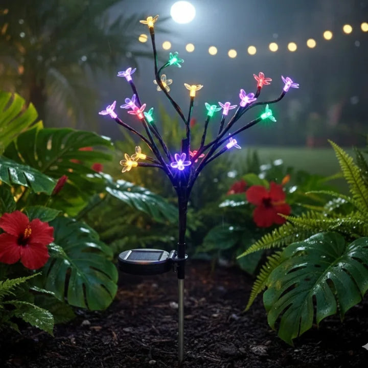 solar flower decoration for home and outdoor