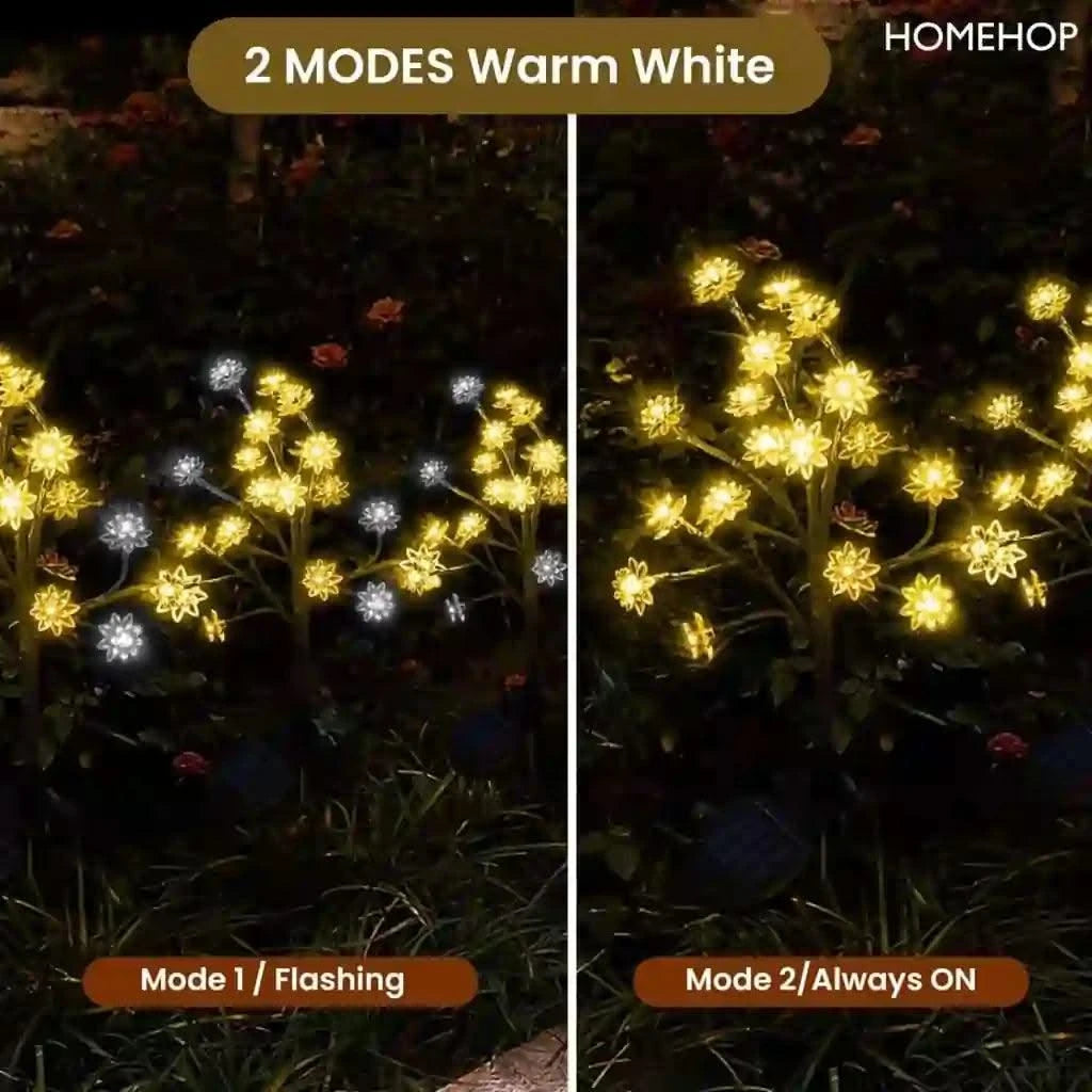 Solar Flower Garden Lights Decorative LED Waterproof Lamps For The Garden, Home, Ground, pathways and Outdoor - HOMEHOP®