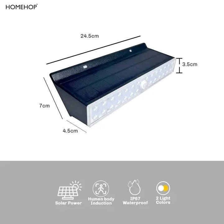 Solar Sensor Wall Light For Home, Garden, Outdoor Led Security Lamp with Motion Sensor (Waterproof , Cool & Warm) - HOMEHOP®