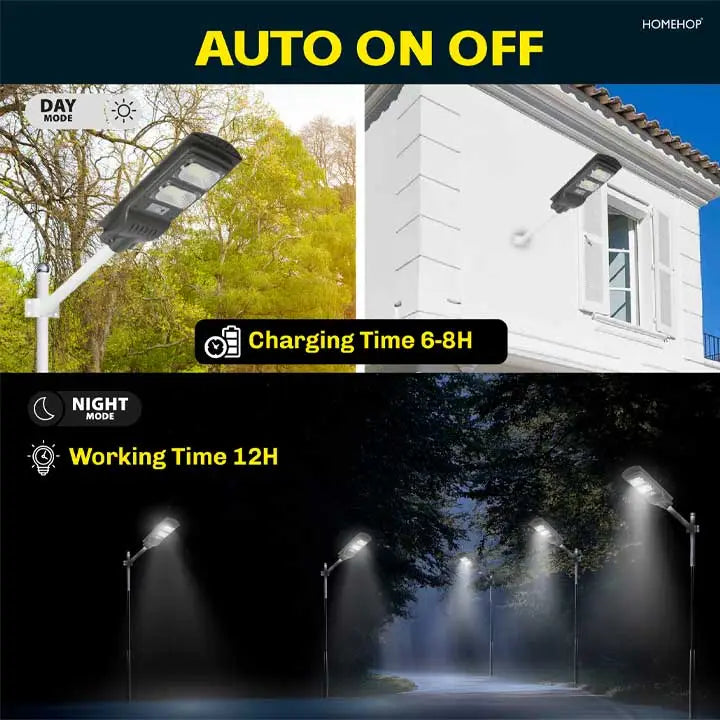 Solar LED Street Lighting waterproof with motion sensor for Home, Garden (60W, Remote Control)