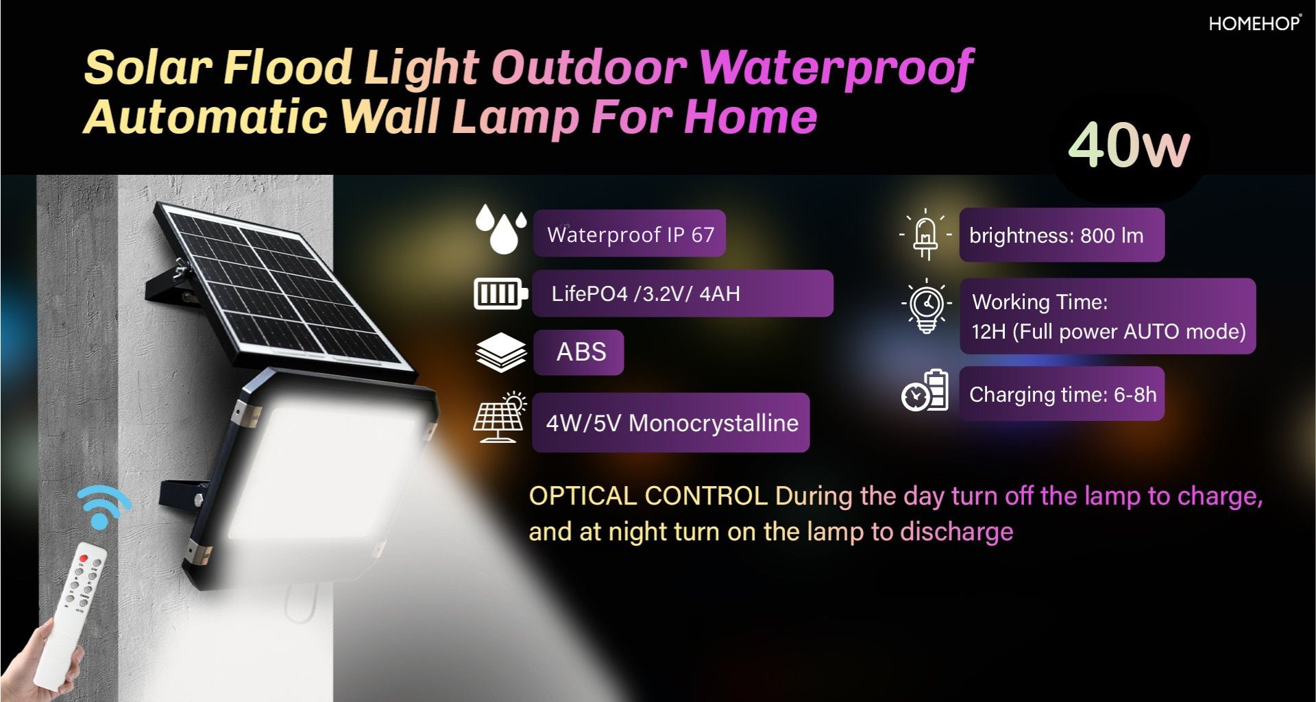 solar lamp outdoor wall light