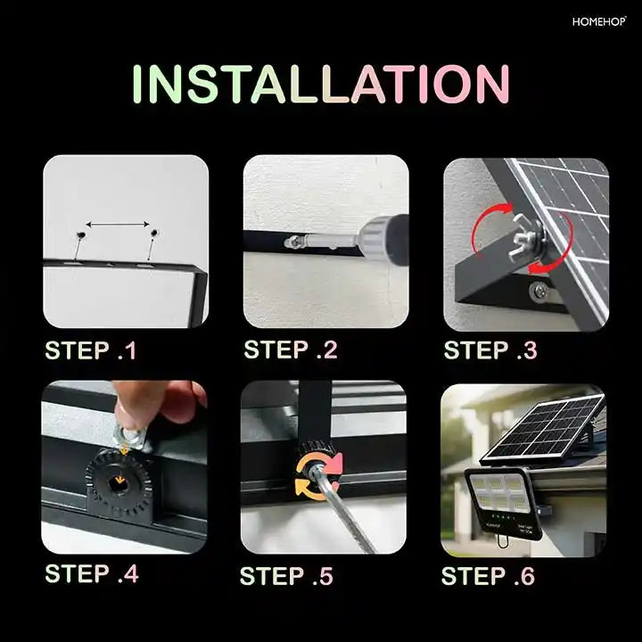 Solar Flood Light 50W LED Wall Lamp for Outdoors and Indoors