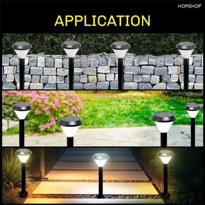Solar Decorative Pathway Waterproof Lamp for Garden, Outdoor And Landscape Automatic with 3 Color Modes