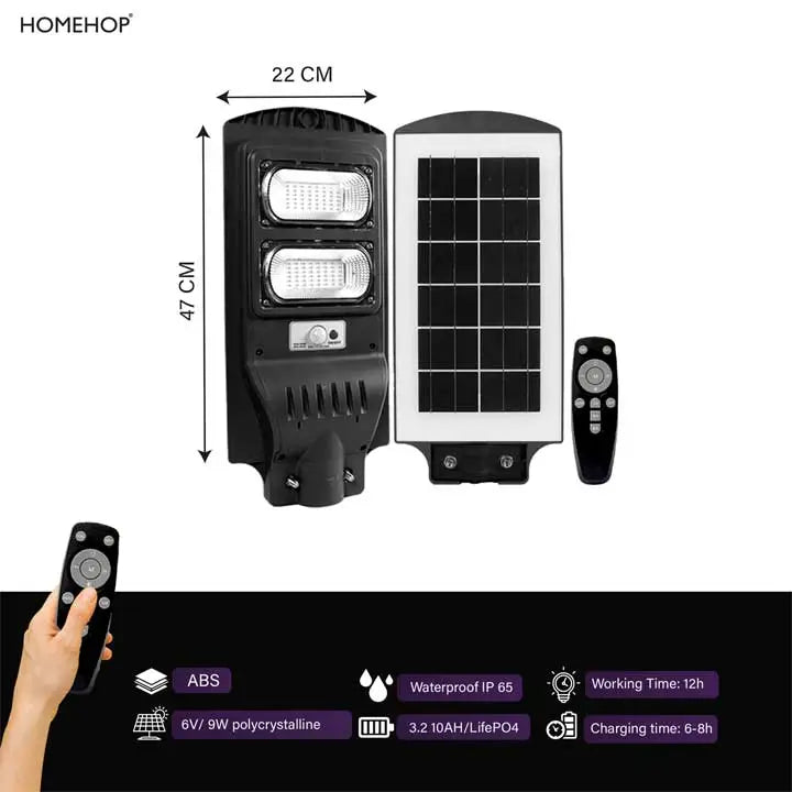 Solar LED Street Lighting waterproof with motion sensor for Home, Garden (60W, Remote Control)