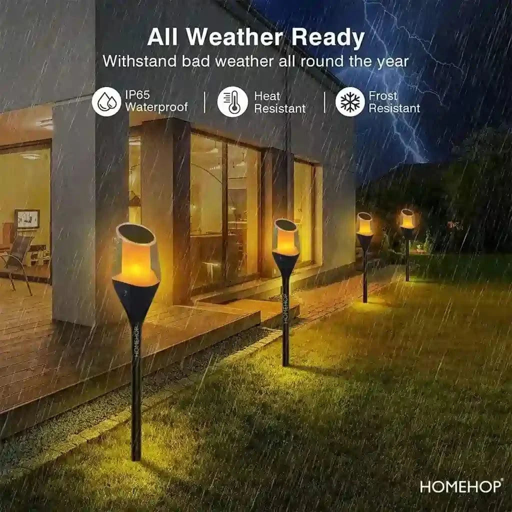 Solar Lights For Garden Home Outdoor Waterproof Mashaal Decoration Landscape Portable Light ( Warm ) - HOMEHOP®