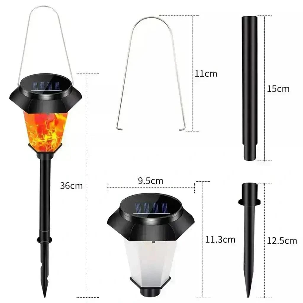 Solar LED Garden Lights Outdoor Hanging Decoration Spike Waterproof Portable Lamp For Home, Lawn, Yard (Warm) - HOMEHOP®