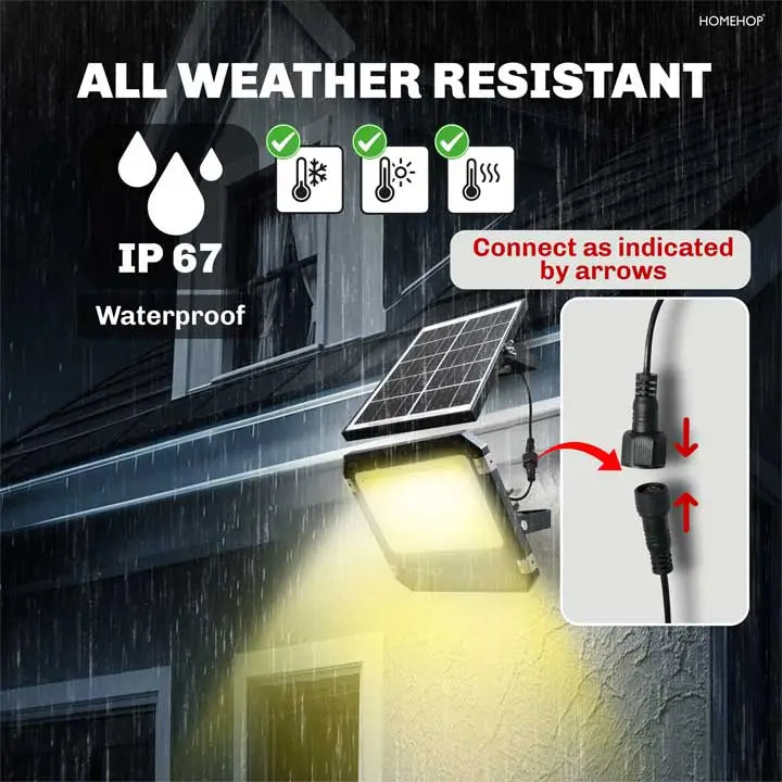 solar lights on house