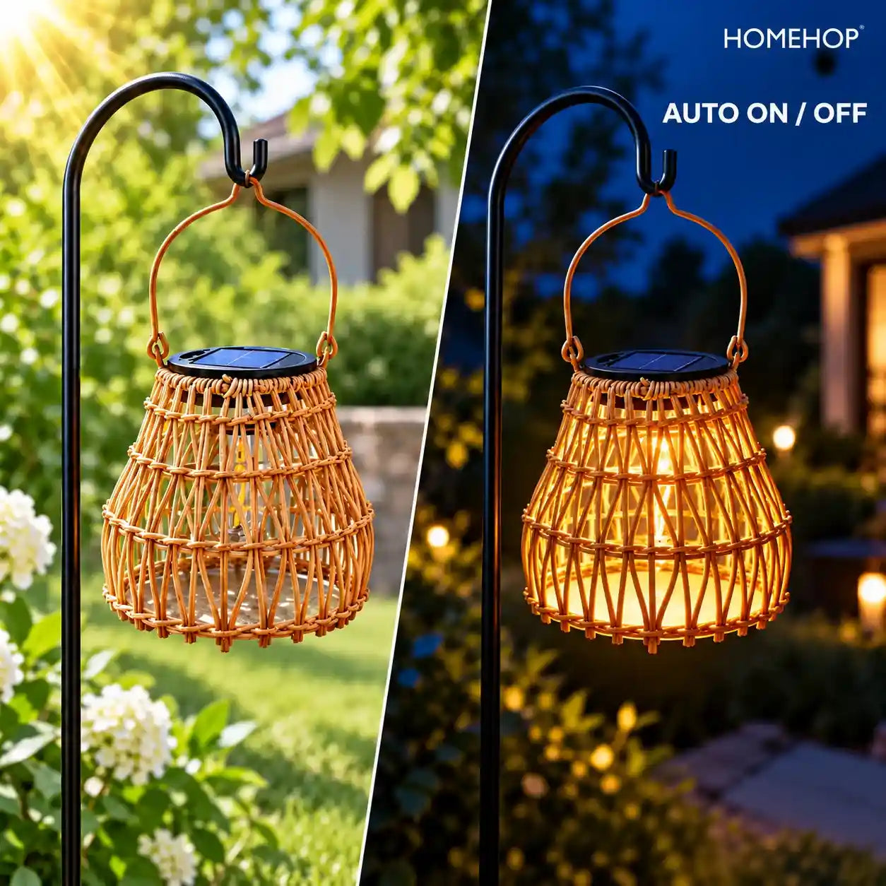 solar outdoor hanging lamp