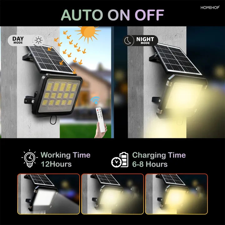 Solar LED Flood Lights 300W Waterproof Automatic Wall Lamp For Home, Garden, Patio, Pathway and Outdoor (3 Colour)