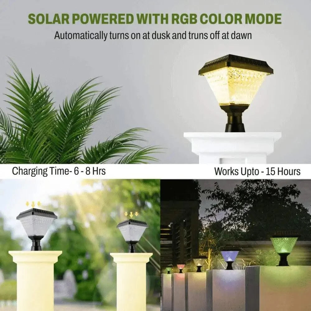 Solar Garden Lights for Yard Outdoor Pathway Decorative LED Fairy Light Waterproof (RGB), Pack of 2 - HOMEHOP®