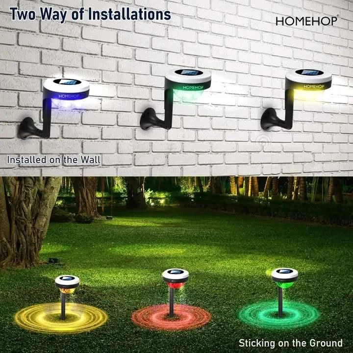 Solar Outdoors Lights Decorative Garden Wall Lamp For Home, Pathways, Yards (Multi color, Waterproof) - HOMEHOP®