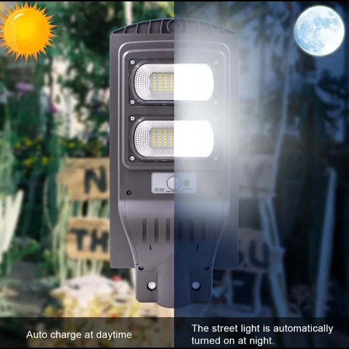 Solar LED Street Lights waterproof with motion sensor for Home, Garden (60W, Remote Control,Renewed)