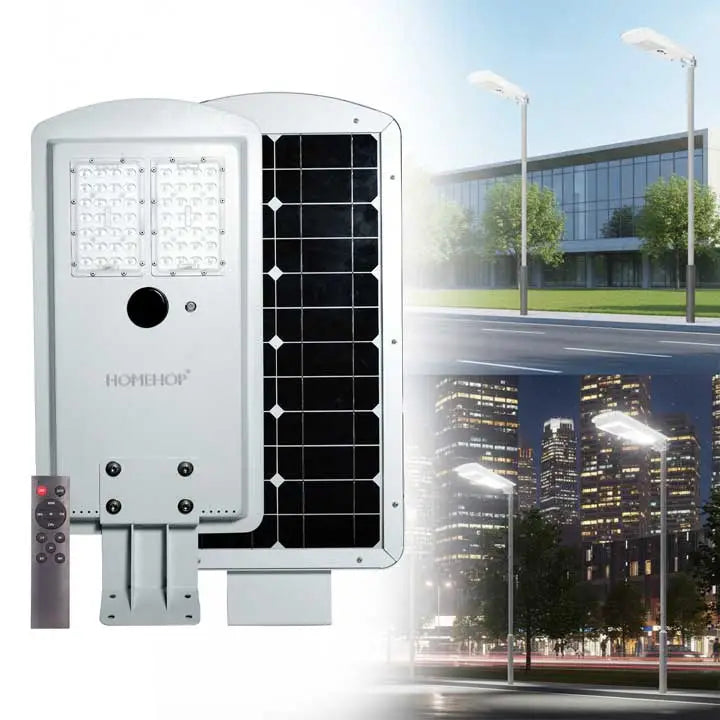 LED Solar Street Light Outdoor Lighting Motion Sensor Lamp With Remote For Home Garden Street (250W, Waterproof)