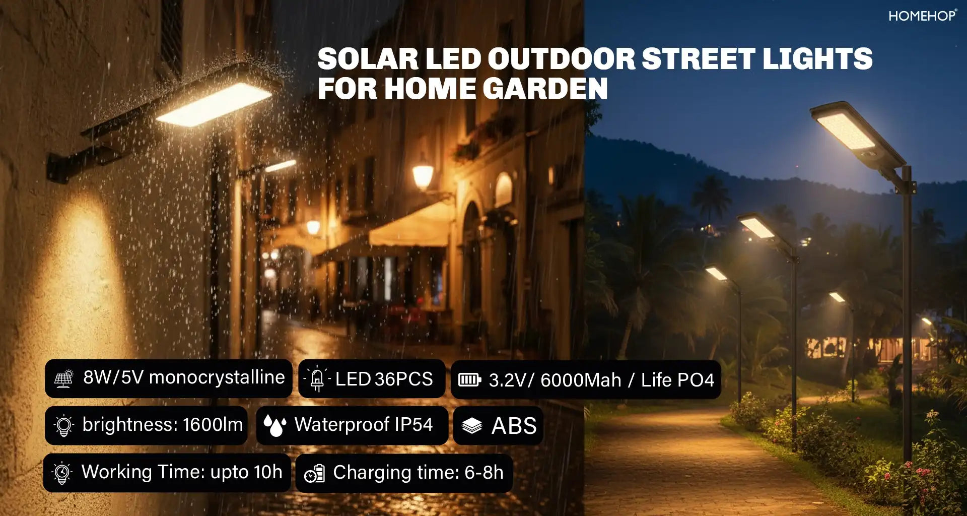 solar street light outdoor auto on and off waterproof
