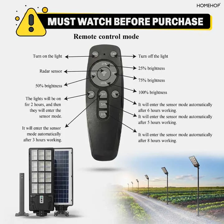 solar street light outdoor automatic