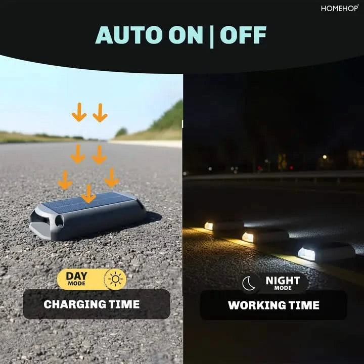 Solar Stud Light Outdoor Waterproof Decorative LED Lamp for Garden, Home, Road, Pathway and Landscape (Aluminium - 3 Colour)