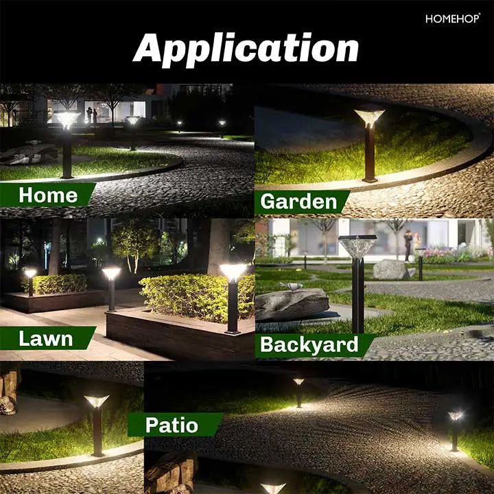 Solar Pathway Lights Waterproof Automatic Diamond Decorative Lawn Lamp for Home, Garden, Landscape Patio, Walkway (3 Colour Modes)