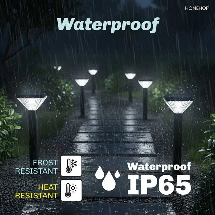 Solar Pathway Lights Waterproof Automatic Diamond Decorative Lawn Lamp for Home, Garden, Landscape Patio, Walkway (3 Colour Modes)