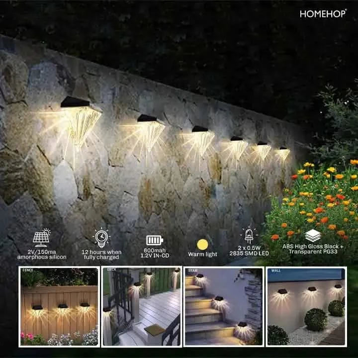 solar light on wall 