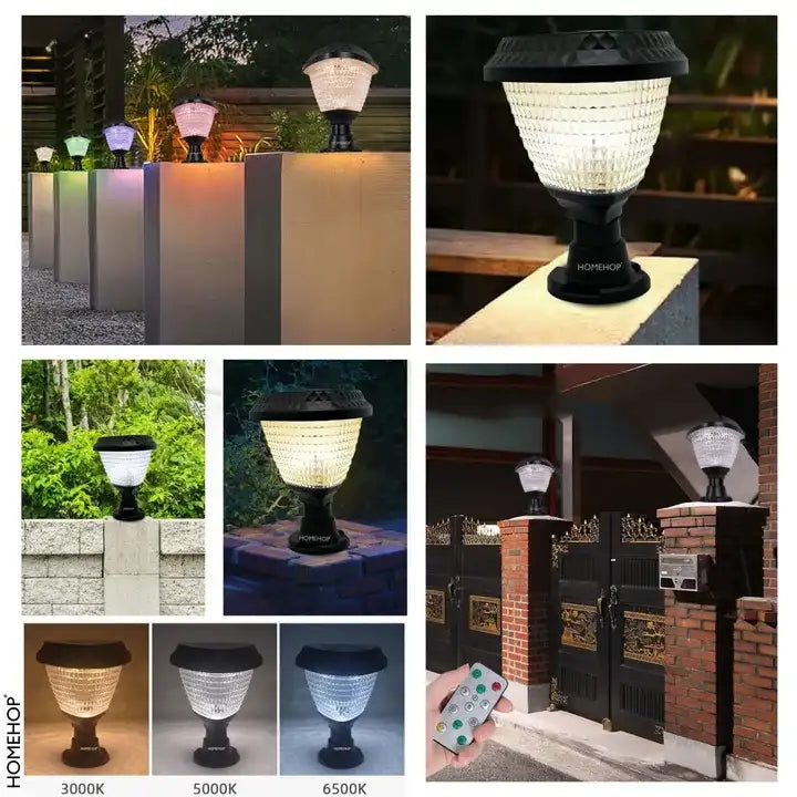 solar lights for gate pillars