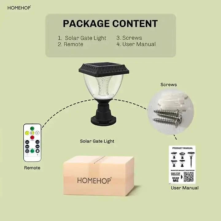 solar outdoor pillar lamp