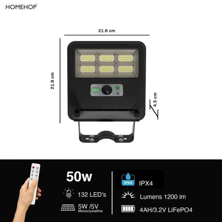 Solar Street LIght 50W Waterproof Motion Sensor Automatic for Home, Garden and Outdoor (3 Colour Modes)