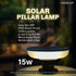 Renewed Solar Round Main Gate Pillar Decoration Light Waterproof for Home,Garden (Pack of 2)