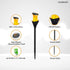 Solar Lamps For Garden Flickering LED Waterproof Portable Landscape Decoration Light (Renewed)