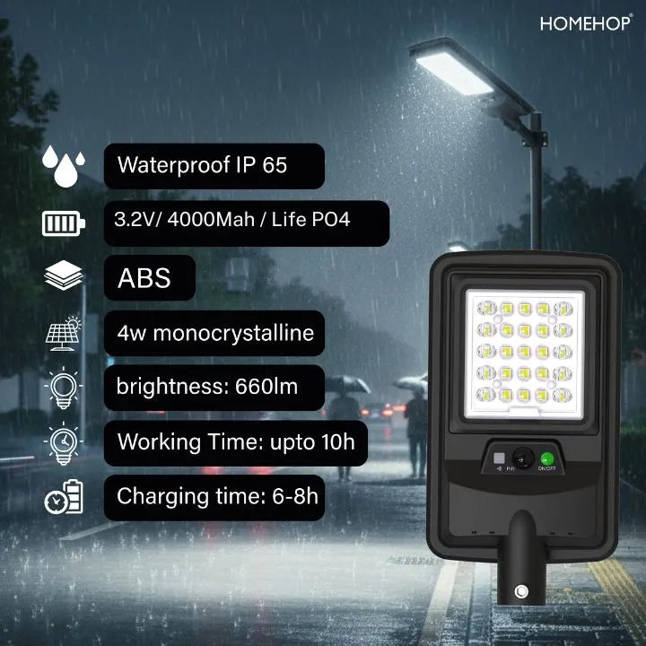  street light with solar outdoor garden