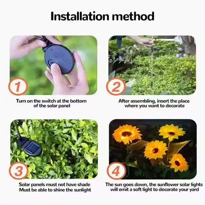 sunflower solar lights