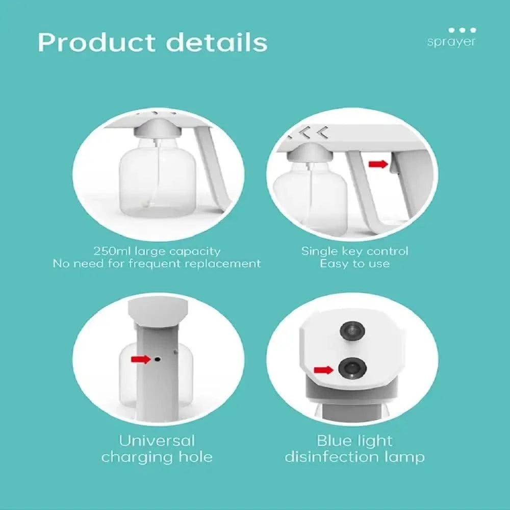 USB Rechargeable Sanitizer Sprayer Machine with 1500mAh Battery for All - HOMEHOP®