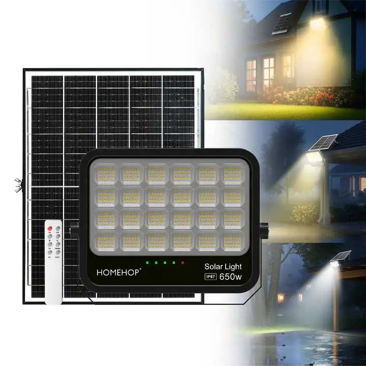 Solar Flood Light 650W Automatic Waterproof Wall Lamp Outdoor For Home And Garden (3 Colour)