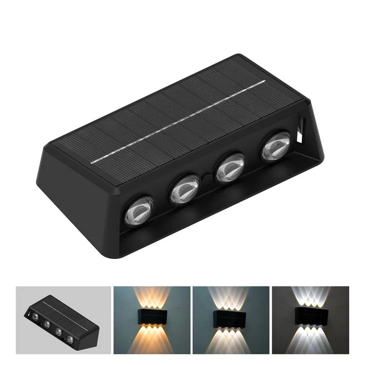 wall lights solar powered outdoor