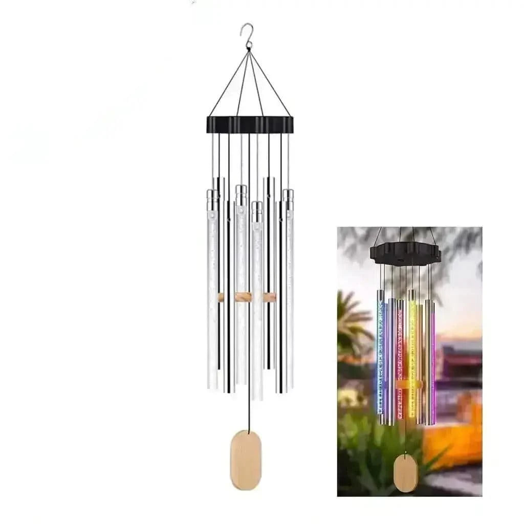 Solar Wind Chimes Bells Outdoor Decoration Wall Hanging Positive Energy Items For Home (Waterproof, Refurbished) - HOMEHOP®