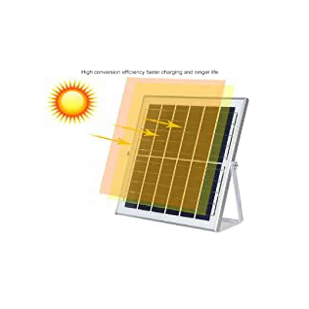 solar rechargeable light with efficient solar panel